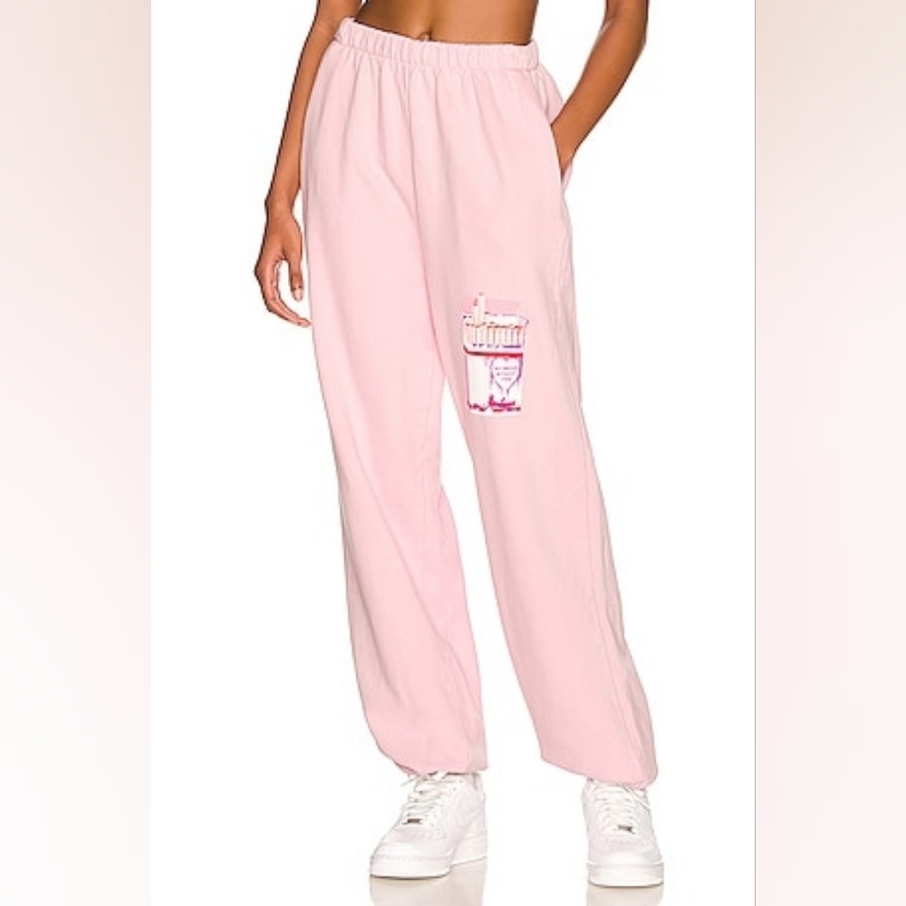 Boys Lie Pale Pink Graphic Track Pants